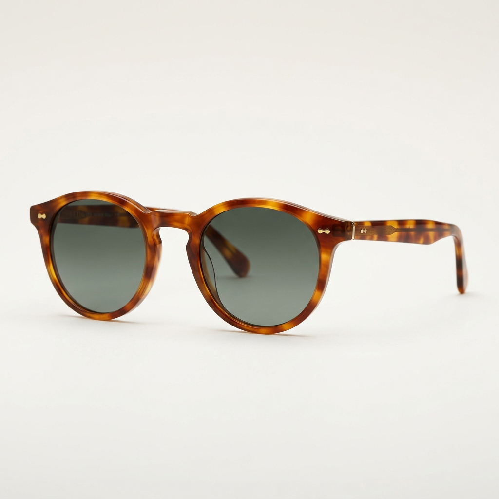 The Bloomsbury keyhole round sunglasses on white