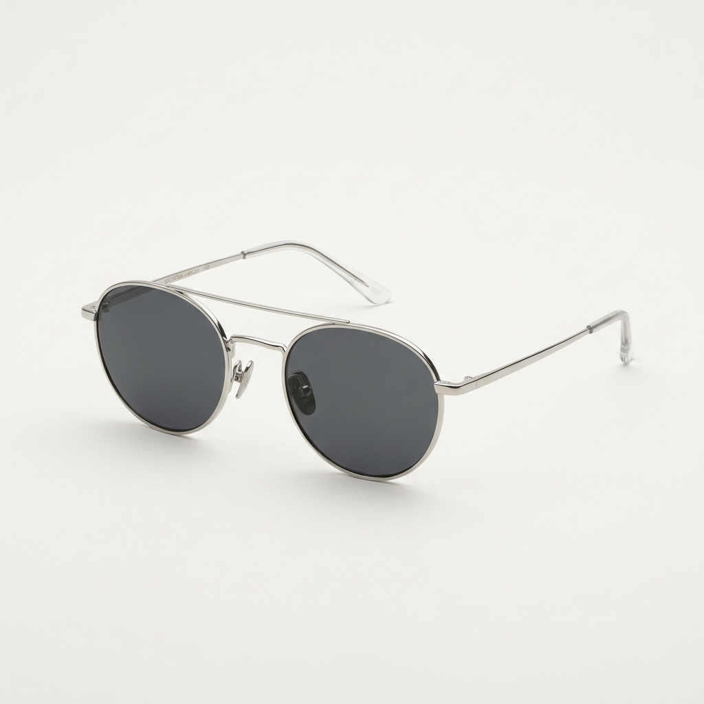 The Camden round metal sunglasses on white