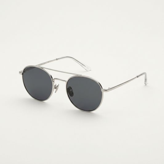 The Camden round metal sunglasses on white