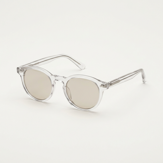 The Covent Garden crystal round sunglasses on white