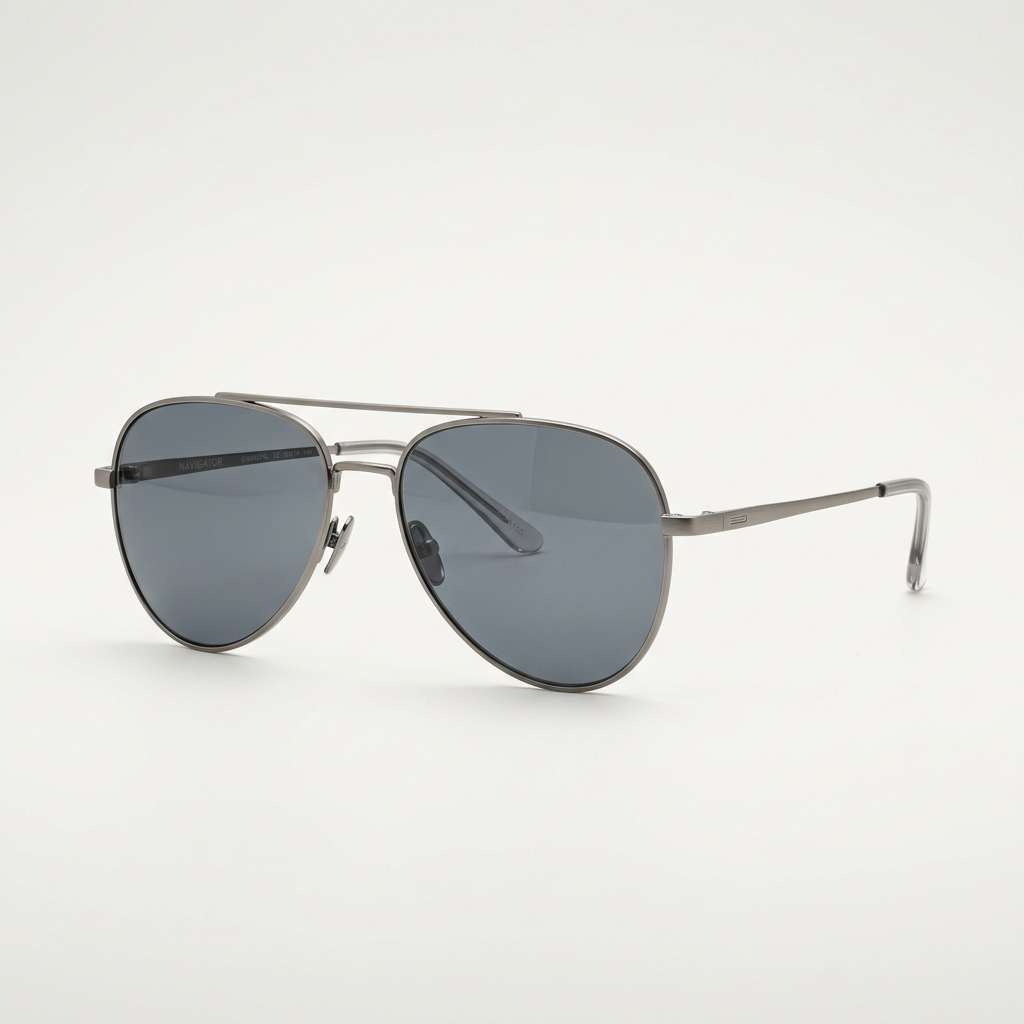 The Greenwich navigator aviator sunglasses on white