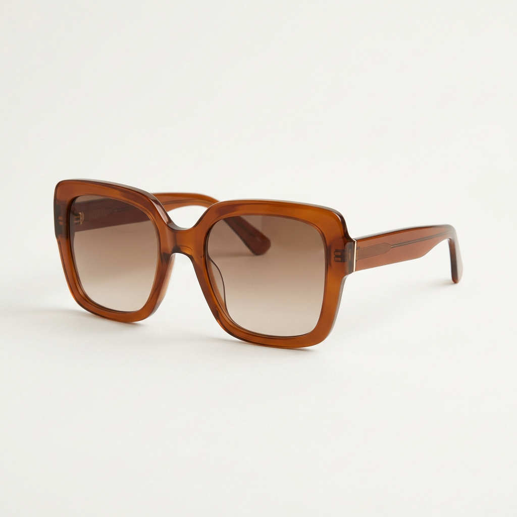 The Hampstead oversized square sunglasses on white