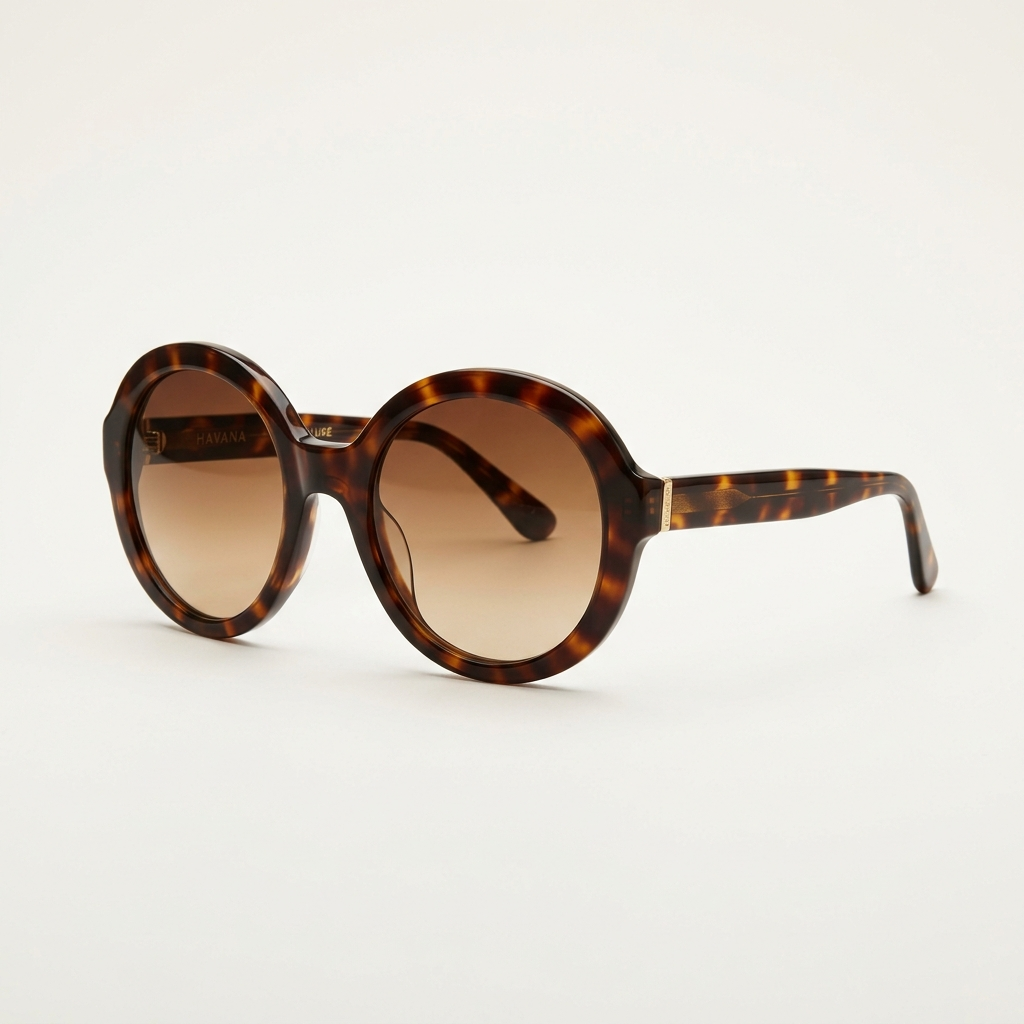 The Knightsbridge oversized round sunglasses on white