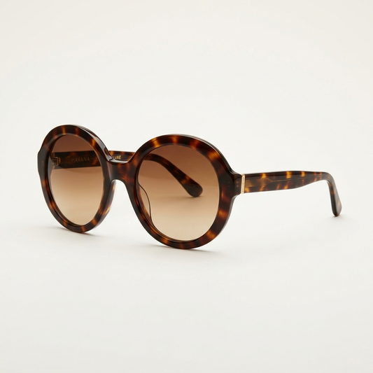 The Knightsbridge oversized round sunglasses on white