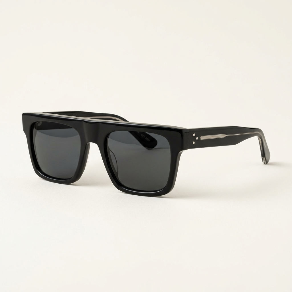 The Shoreditch bold square sunglasses on white