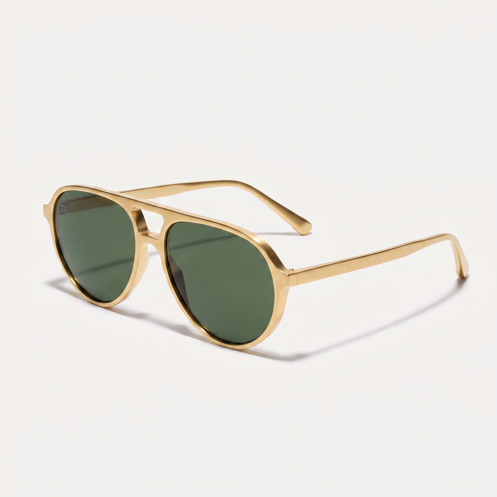 The Belgravia slim aviator sunglasses on white