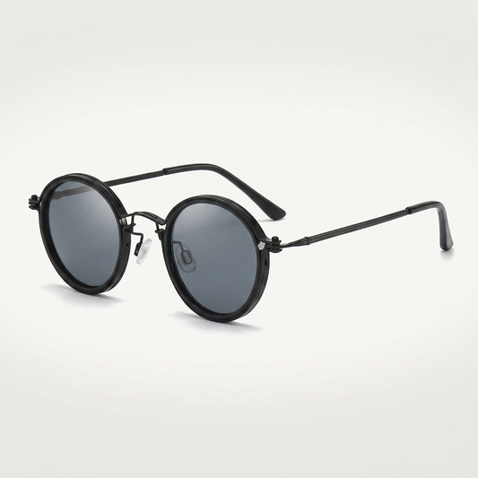 The Soho retro round sunglasses on white